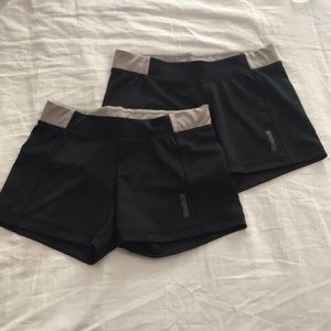 2 pack black REEBOK playdry shorts